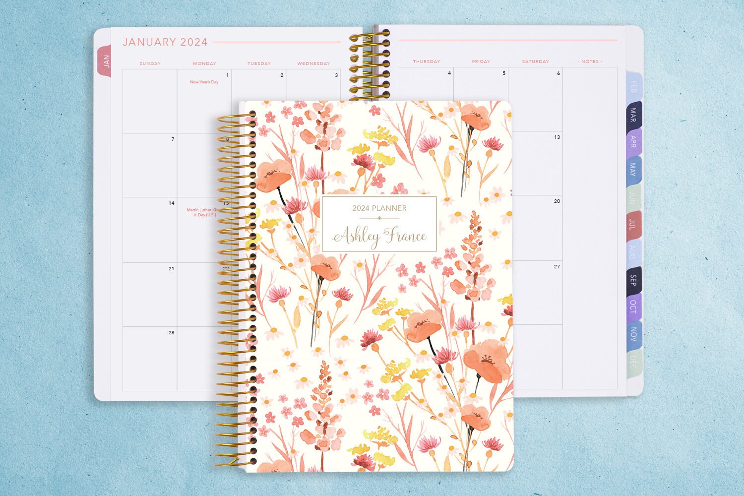 2024 Large Wall Calendar Painted Schedule Planner DIY Notepad