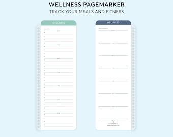 WELLNESS PAGEMARKER for planner bookmark clip-in page marker | laminated wet erase