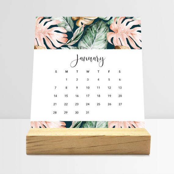 2023-2024 Wooden Desk Calendar, Gifts for Coworkers, Office