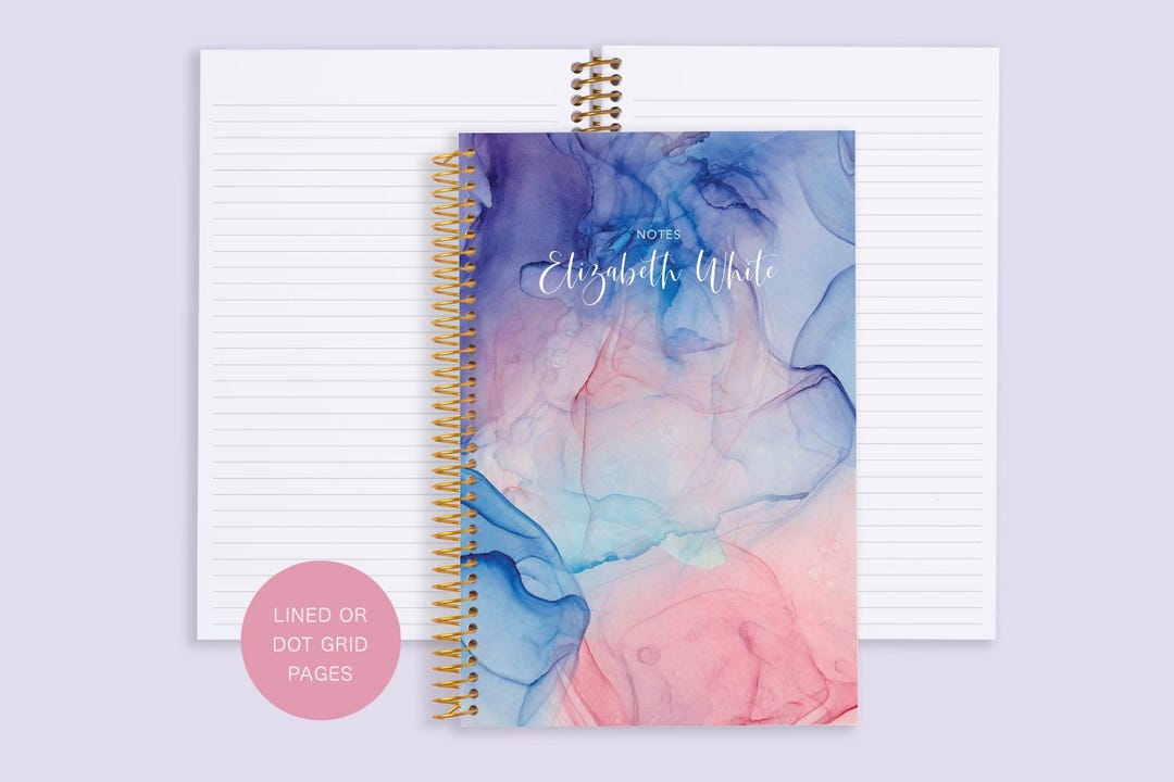 Personalized NOTEBOOK | Dot Journal | Travel Journal | Dot Grid ...