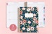 2023 personalized planner | calendar 2022 2023 | choose start month | add monthly tabs | academic planner | navy pink gold floral 