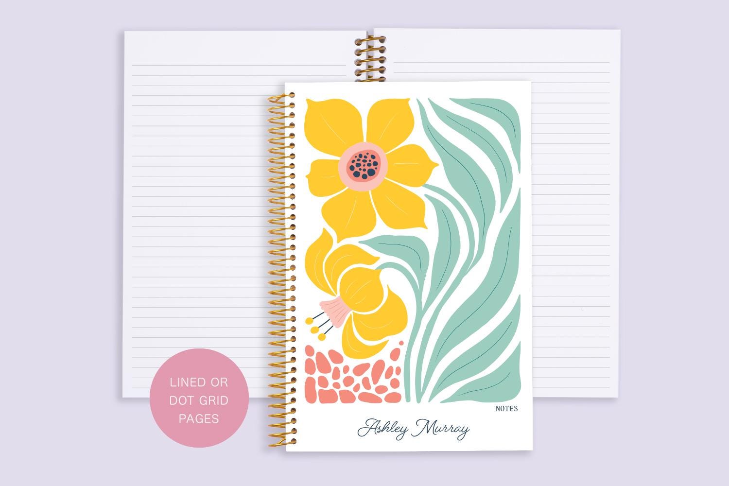 Personalized NOTEBOOK | Dot Journal | Travel Journal | Dot Grid ...