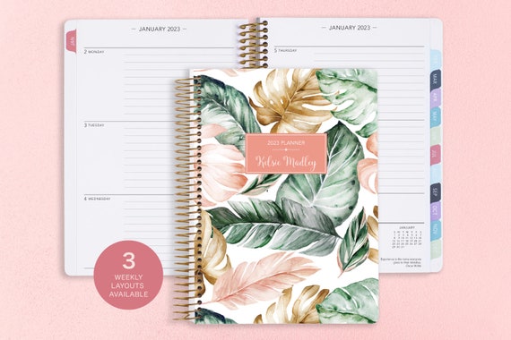 6x9 Weekly Planner 2024-2025 Weekly Student Planner Daytimer Academic  Planner Personalized Planner Agenda Blush Gold Tropical -  UK