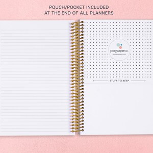 2025 Personalized Planner 6x9 Calendar 2024 2025 Choose Start Month Add Monthly Tabs Academic Planner Navy Pink Gold Floral image 8