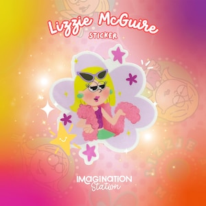 Lizzie McGuire Sticker | Transparent Glossy Decal | 2.2" x 2.4" | Cute Retro Cartoon Sticker | Waterproof Vinyl | Scrapbook, Journal, Laptop