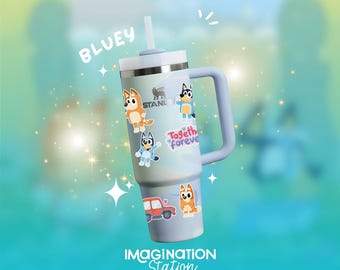 Personalized Bluey Tumbler: Custom Kids Waterproof Cup