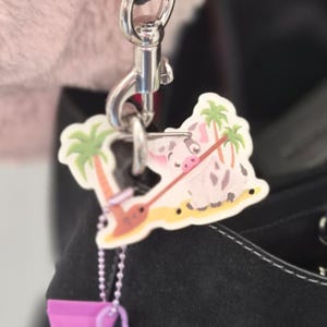 Pua Acrylic Purse Charm - Moana Collectible Backpack Carabiner image 3