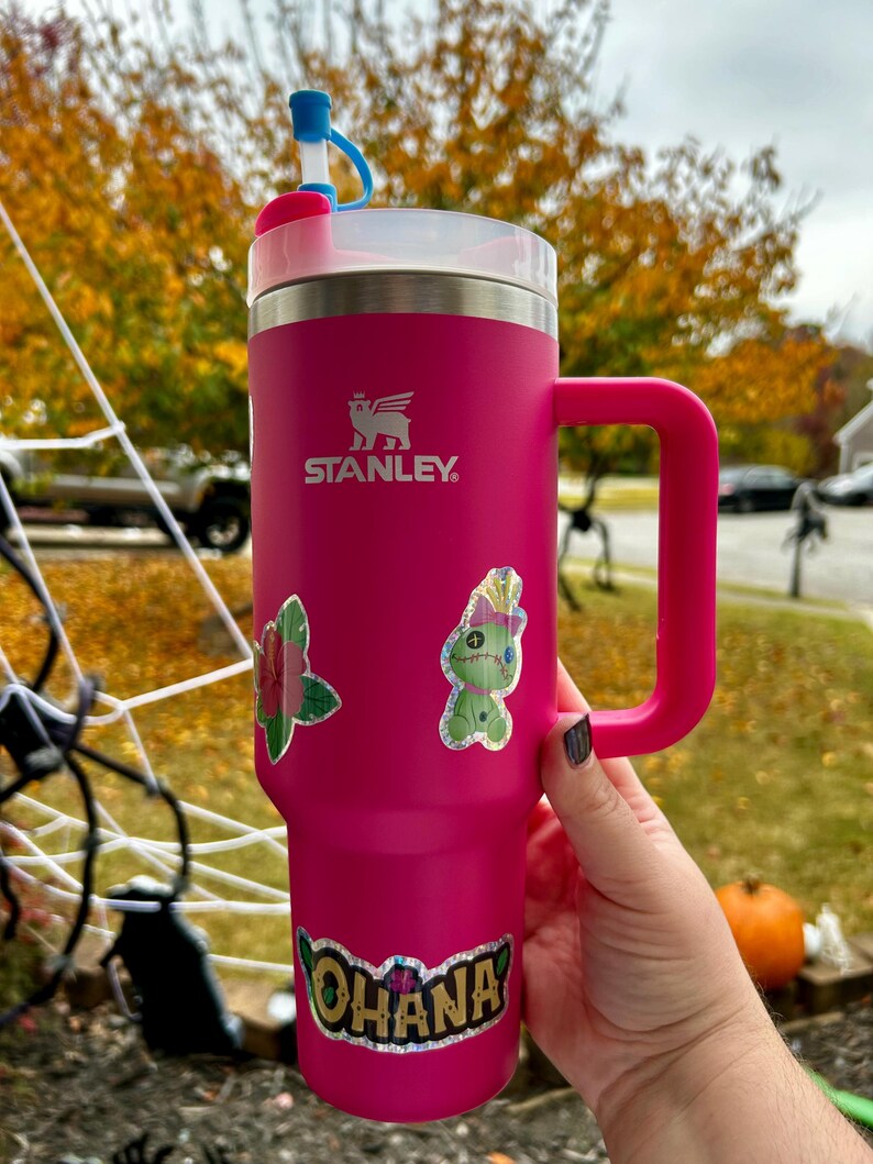 Lilo and Stitch Tumbler with Waterproof Vinyl Stickers Set image 6