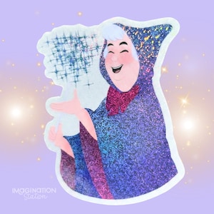 Cinderella Fairy Godmother Sticker - Waterproof Pixie Dust Effect