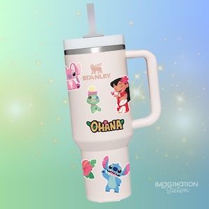 Lilo and Stitch Tumbler with Waterproof Vinyl Stickers Set image 1
