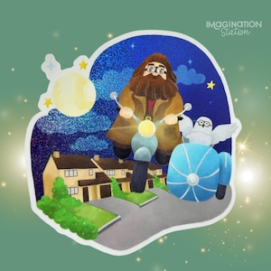 Hagrid Motorcycle Sticker - Waterproof Pixie Dust Glossy Effect
