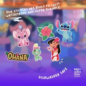 Lilo and Stitch Tumbler with Waterproof Vinyl Stickers Set image 3