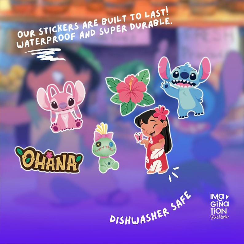 Lilo and Stitch Tumbler with Waterproof Vinyl Stickers Set image 3