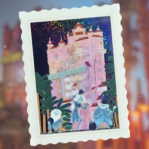 Disney's Tower of Terror Sticker - Waterproof Vinyl Pixie Dust Effect