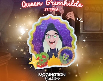 Queen Grimhilde Sticker: Snow White Evil Queen, Glossy Vinyl Decal