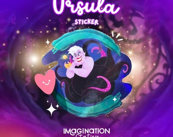 Ursula Villain Sticker: Holographic Evil Sea Witch Decal