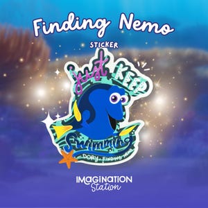 Dory Fish Sticker: Mirror Glossy Waterproof Vinyl Decal - Finding Nemo Inspired