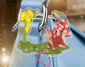 Alice in Wonderland Dinah Carabiner- Acrylic Transparent.