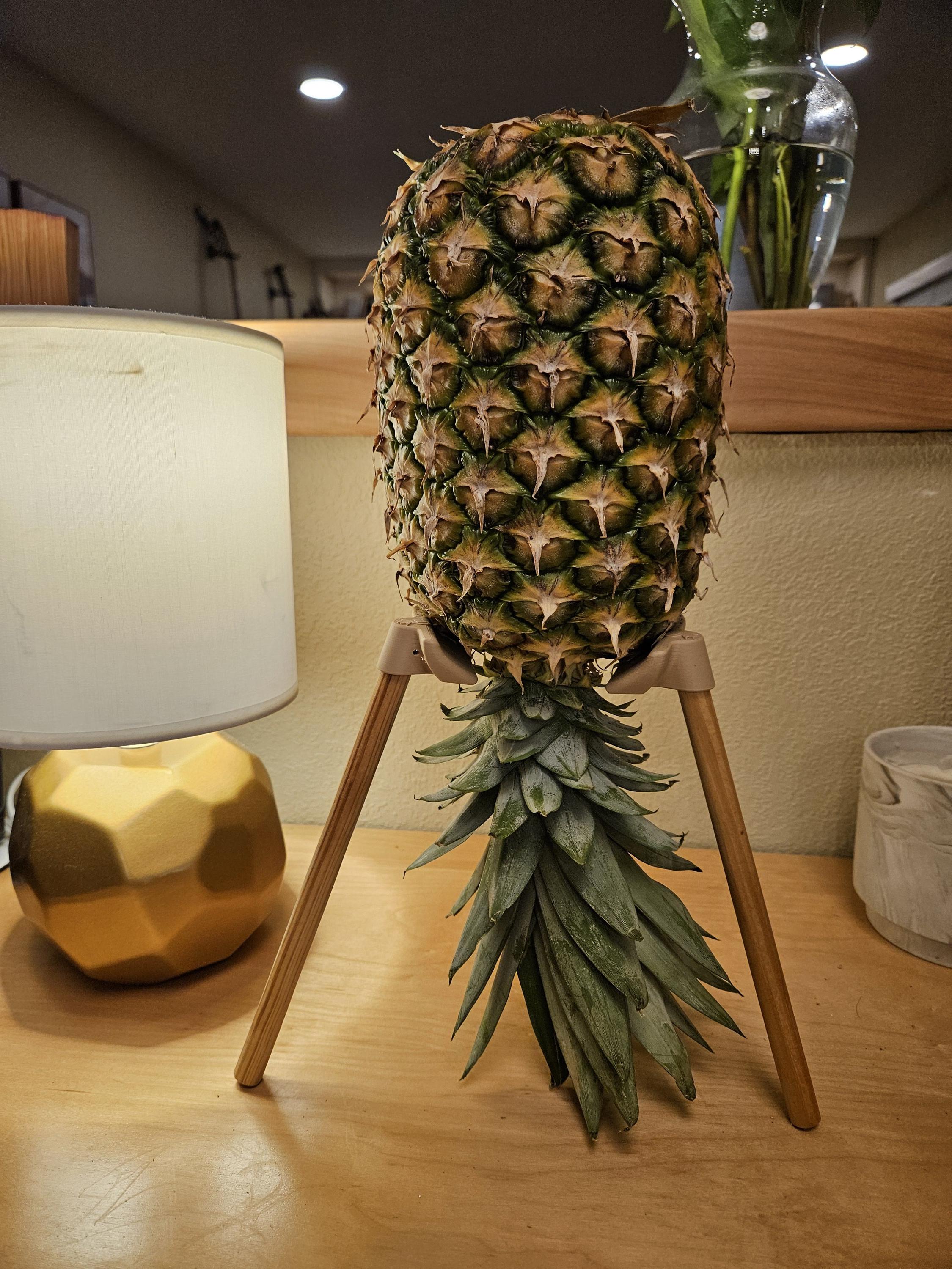 Pineapple Perch: Upside Down Pineapple Ripening Stand, 3D Printed