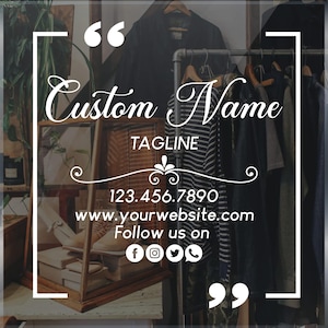 Custom Business Window Decal - Your Company Name Storefront Vinyl Sign - Personalized Window Vinyl