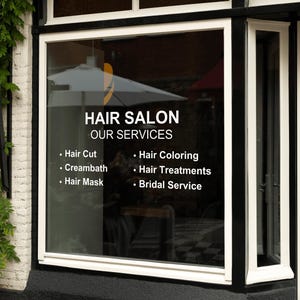 Custom Services Fensteraufkleber - Business Services Fensteraufkleber - Storefront Vinyl Sticker - Storefront Tür Schriftzug - Fenster Aufkleber