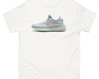 Camiseta con estampado gráfico Yeezy 350 Vibes Only / Camisa de moda urbana unisex (gris)