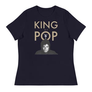 King of Pop: Michael Women&#39;s Relaxed Shirt – Celebrate the Legend! (White)