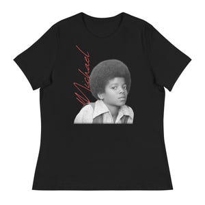 Moonwalkin’ Memories: Vintage-Inspired Women’s Relaxed Shirt Celebrating Young Michael