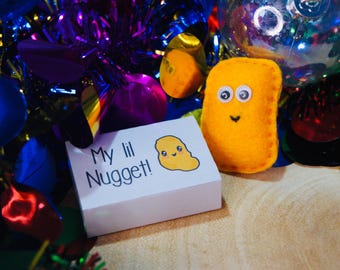 Chicken Nugget Matchbox Keepsake (Magnetic) - Gift felt craft cute boyfriend girlfriend lover friend partner relationship bestfriend family