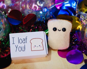 Bread/Toast Matchbox Keepsake - Gift felt craft cute boyfriend girlfriend lover friend partner relationship bestfriend family