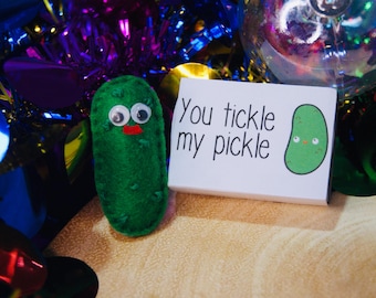 Pickle Matchbox Keepsake - Gift felt craft cute boyfriend girlfriend lover friend partner relationship bestfriend family