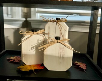 Farmhouse - Pumpkins - Thanksgiving Decor - Wood Pumpkin - Set of 4 - Etsy