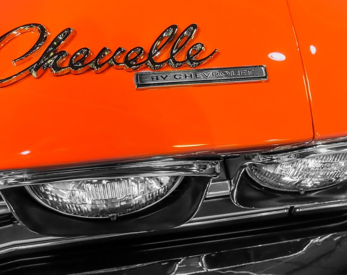1970 Orange Chevrolet Chevelle Car Printable Artwork Digital Download Get it Today