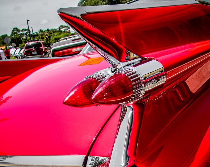 Red Cadillac Coupe de Ville Car Printable Artwork Digital Download Get it Today