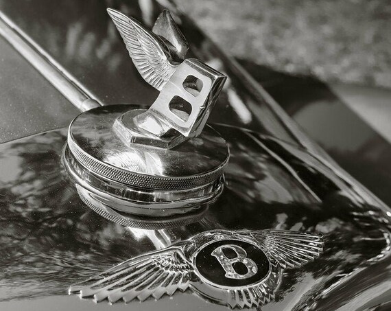 Rolls Royce Bentley Flying B Car Emblem British Luxury Car Fine Art Print or Canvas Gallery Wrap