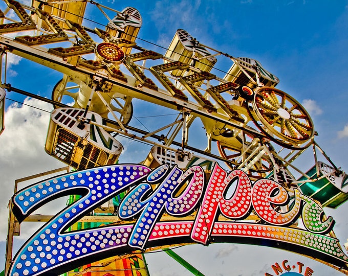 The Zipper Sign Carnival Ride Printable Artwork Digital Download Get it Today