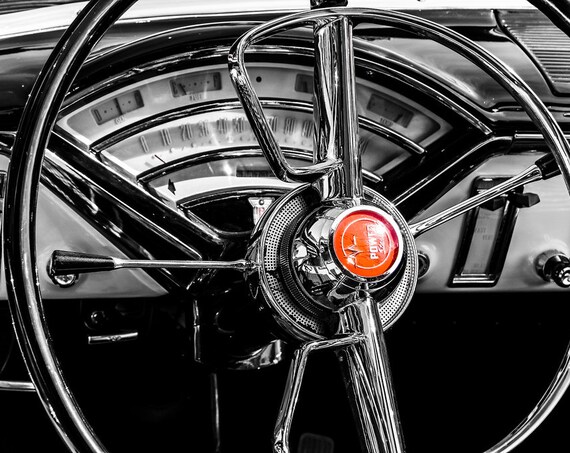 1955 Mercury Montclair Steering Wheel Fine Art Print or Canvas Gallery Wrap