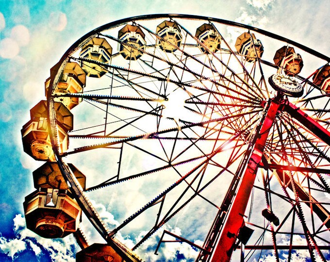 Carnival Sky Ferris Wheel Printable Artwork Digital Download Get it Today