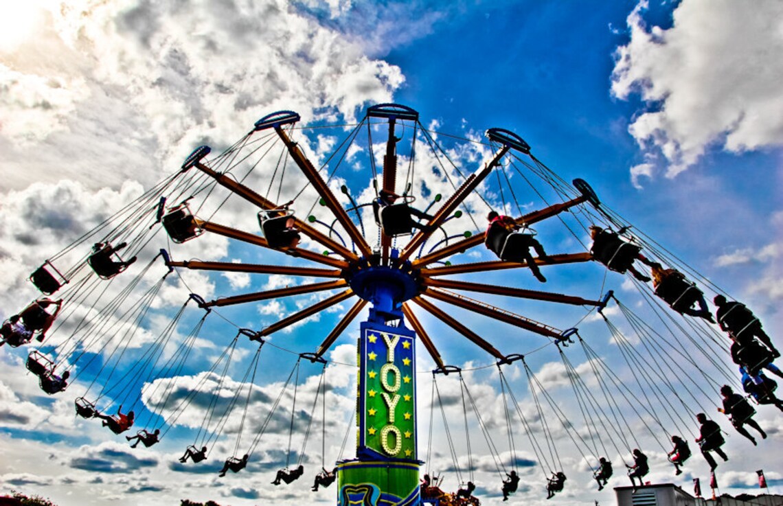 Yoyo Carnival Swings Ride Printable Artwork Digital Download Etsy