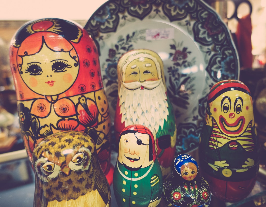 Vintage Russian Nesting Dolls Printable Artwork Digital Download Get It