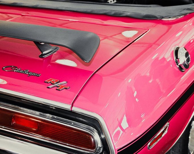 1970 Dodge Challenger Pink Car Printable Artwork Digital Download Get it Today