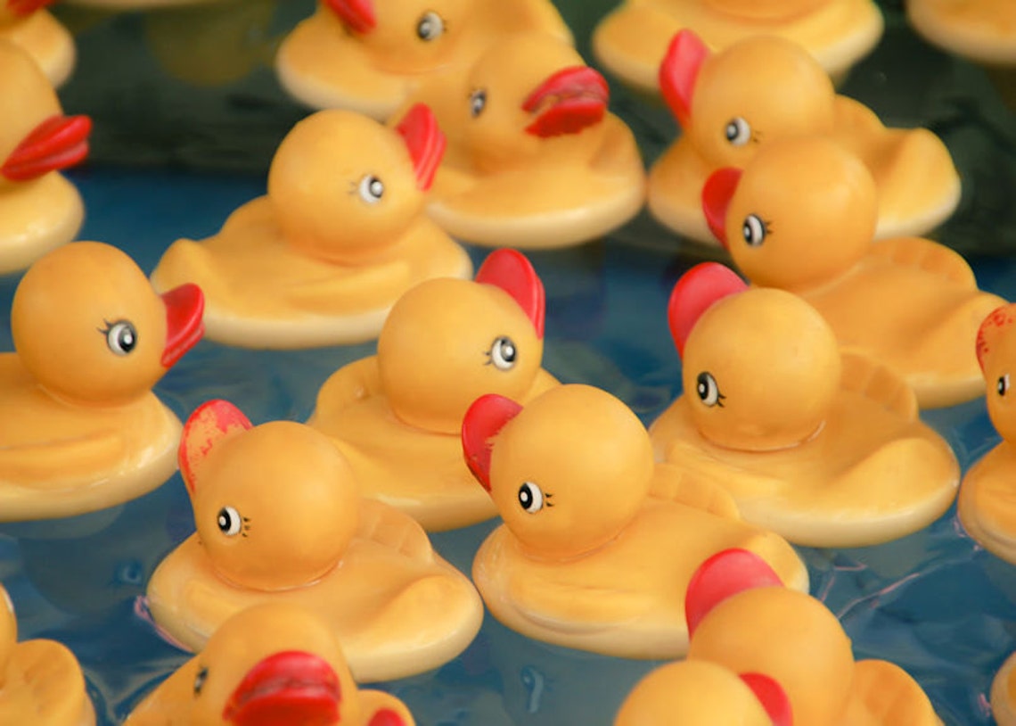 Yellow Rubber Duck Carnival Fair Game Printable Artwork Etsy