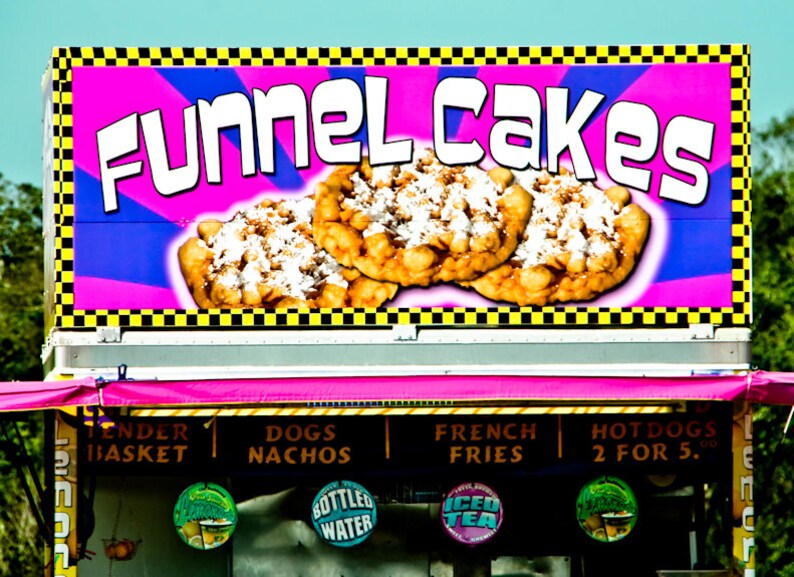Funnel Cake Carnival Vendor Stand Fine Art Print or Canvas | Etsy