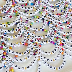 Personalized Name Bracelets in Bulk, Custom Beaded Friendship Gifts for Events & Friends, Handmade Affordable Jewelry