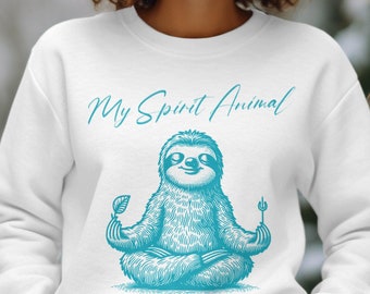 Sudadera con perezoso divertido: gráfico de mi animal espiritual, comodidad relajada