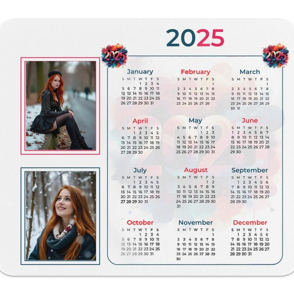 2025 Calendar Mouse Pad - Etsy