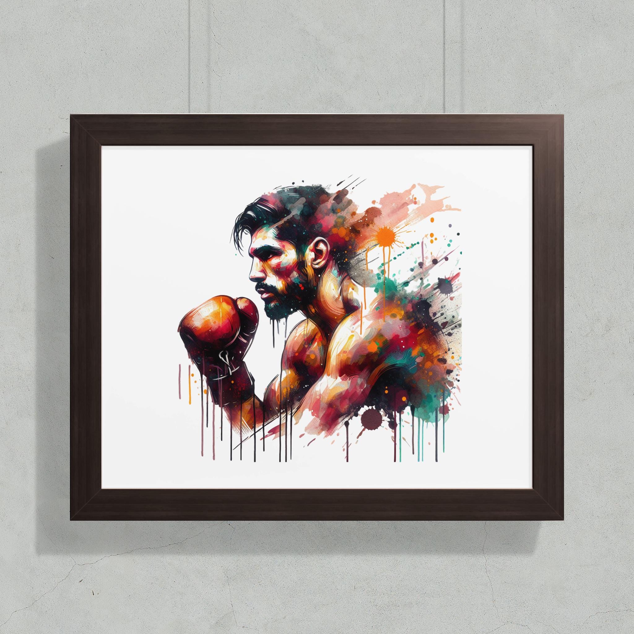 Colorful Boxer Posters, Modern Art Posters, Sports Posters, Boxing ...