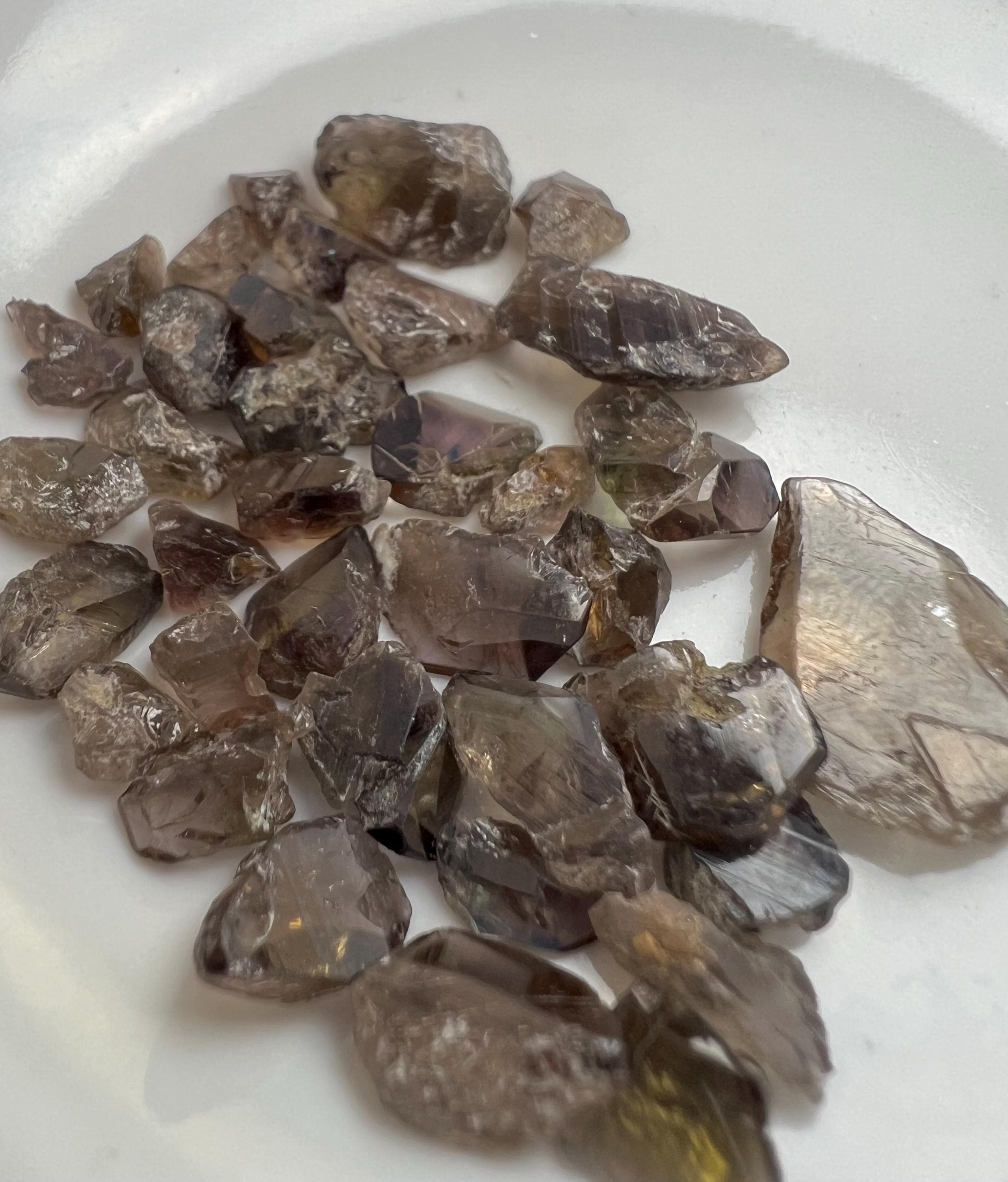 72.70 Carat Natural Rare Axinite Crystal And Rough With Blue Dots From Gilgit Baltistan Mine Pakistan