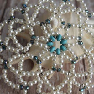 Temple Head Covering - Beaded Gorgeous Kippah - High Holiday Women Kippah - Bar Mitzvah Special Kippah.
