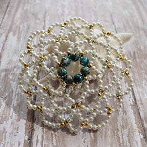 Stunning Beaded Kippah - Hight Holiday Beaded Kippah - Bat Mitzvah Beaded Kippah - Wedding Beaded Kippah.